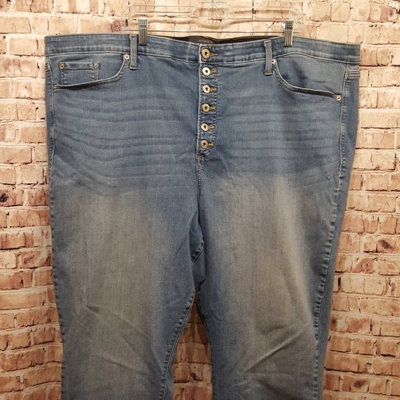 Torrid Premium Sky High Skinny Jeans with Button Fly Size 30XT - Picture 6 of 16